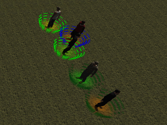 LivingRemnant's tweet photo. Switched from projectors to particle systems for the display on characters. Loving it! #gamedev #indiedev http://t.co/v1R0eGIwvh