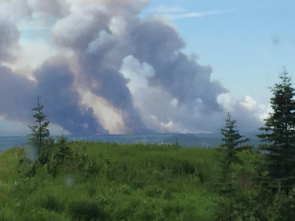 Please avoid the Parks Highway near Willow due to forest fire starting at mile 77.