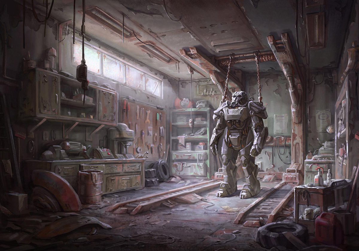 bethesda's tweet photo. Every part of the world starts with our artists  #Fallout4  #BE3 http://t.co/h44K3r67PE