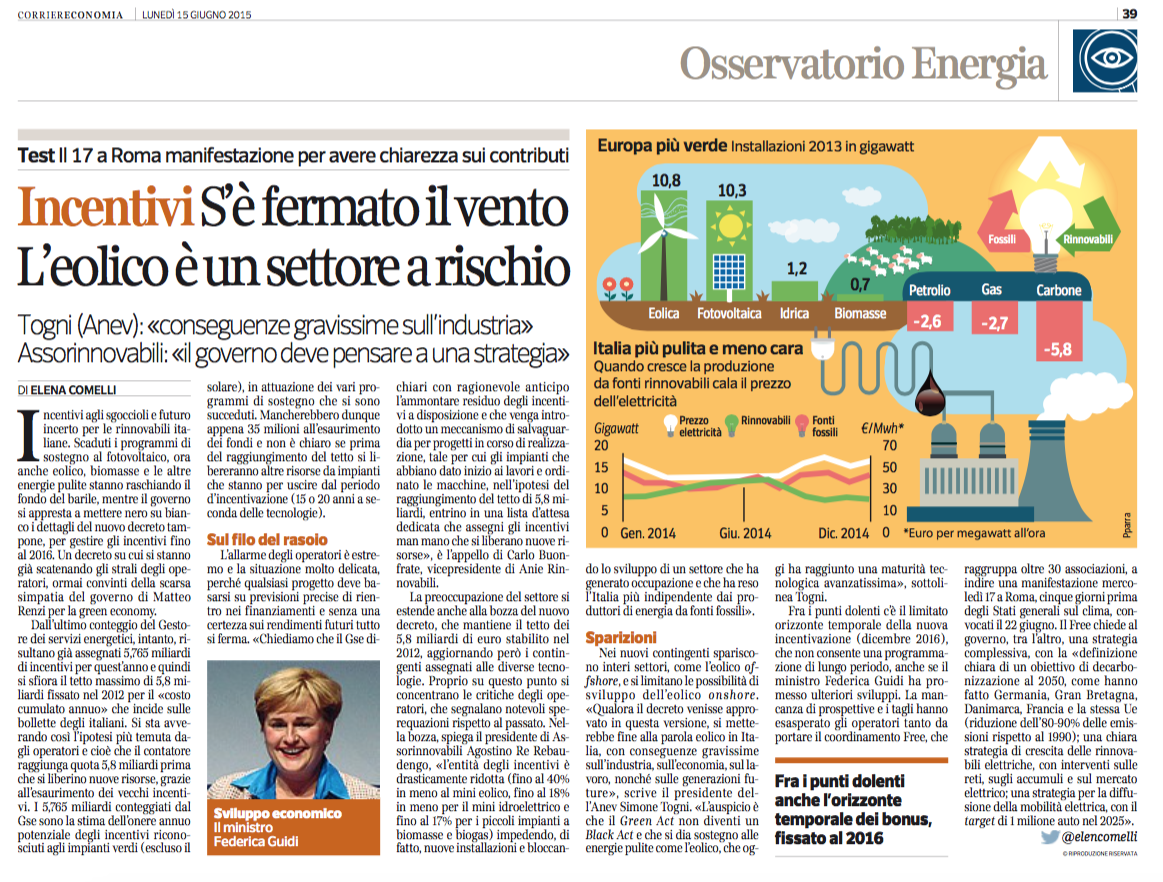 elencomelli's tweet photo. #Rinnovabili a rischio se @matteorenzi @minambienteIT @MinSviluppo non si svegliano rapidamente con un vero #GreenAct http://t.co/IKKNLMihRr