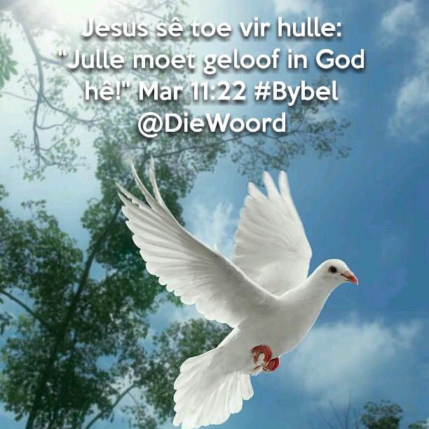 Jesus sê toe vir hulle: “Julle moet geloof in God hê! Mar 11:22 #Bybel
