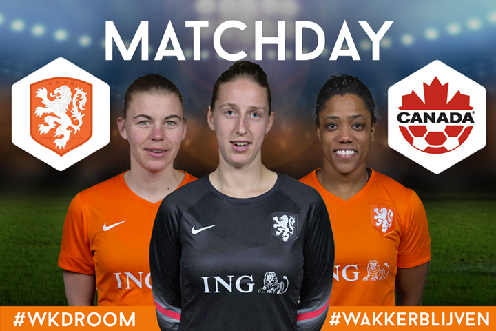 Matchday! Vannacht om 01:30 Nederlandse tijd de kraker tegen Canada. Allemaal #Wakkerblijven! #WWC2015 #NED vs. #CAN