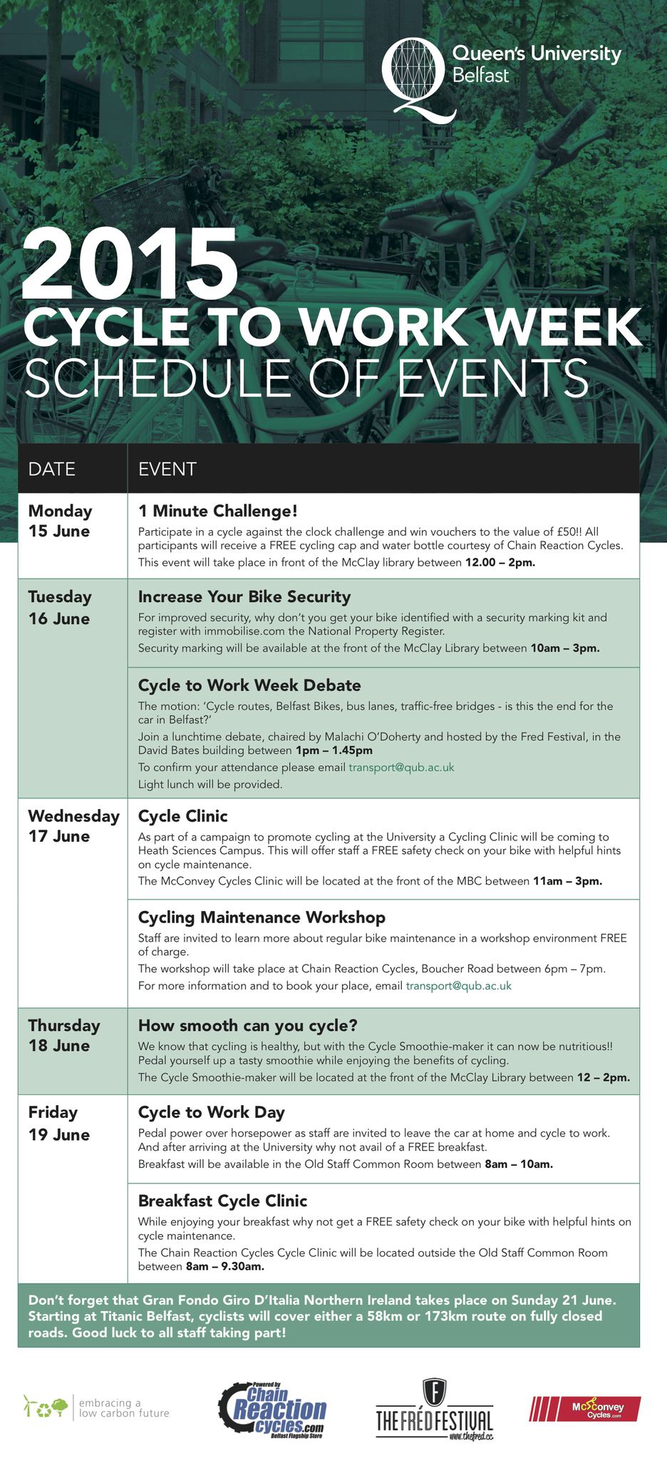 qub cycle to work