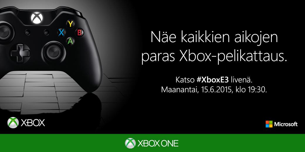 XboxSuomi's tweet image. Katso #XboxE3 lehdistötilaisuus livenä tänään klo 19:30! bit.ly/XBOXE3 Mitä pelejä toivot näkeväsi?
