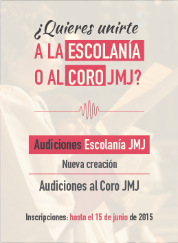 ¡Ampliado plazo inscripción hasta 20 jun!Escolanía(7-14 años) y Coro JMJ(dsd 15 años) +info en orquestaycorojmj.org