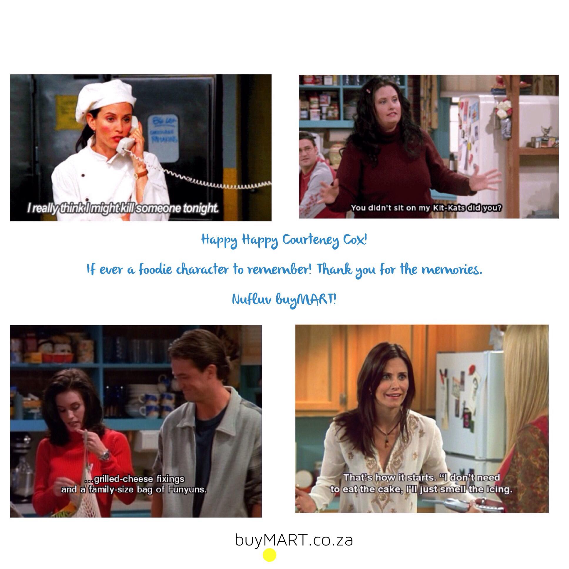 Happy Birthday Courteney Cox! We ll never forget your Monica      