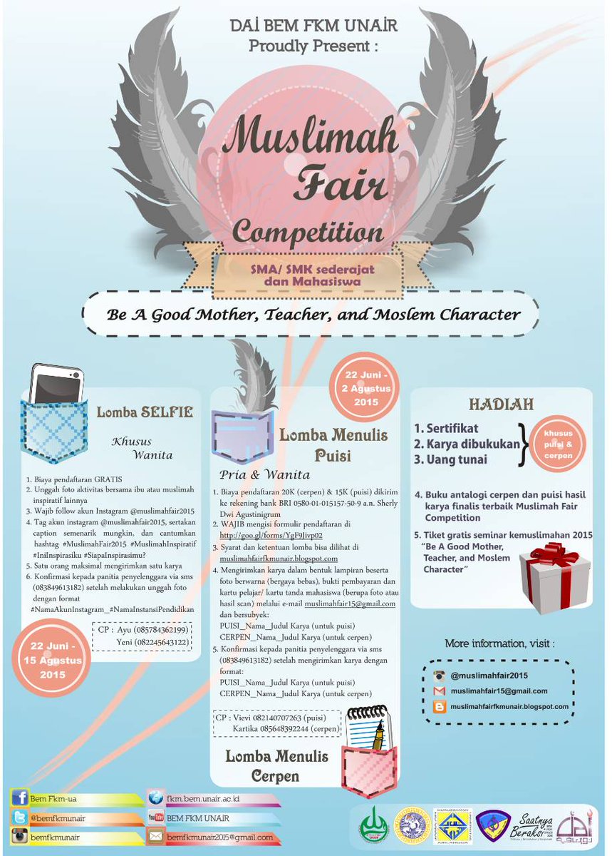 Lomba Cerpen, Puisi, dan Selfi Muslimah Fair