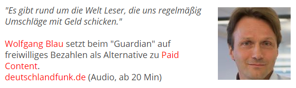 turi2's tweet photo. Zitat: Wolfgang Blau über Paid Content. http://t.co/K5toaSAYSR http://t.co/NEJzcT3lZV
