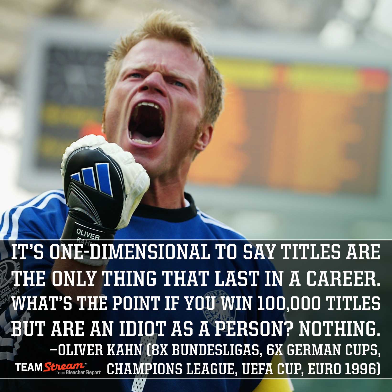 \" Happy 46th birthday to Oliver Kahn: legend, legend, and goalkeeping legend. 