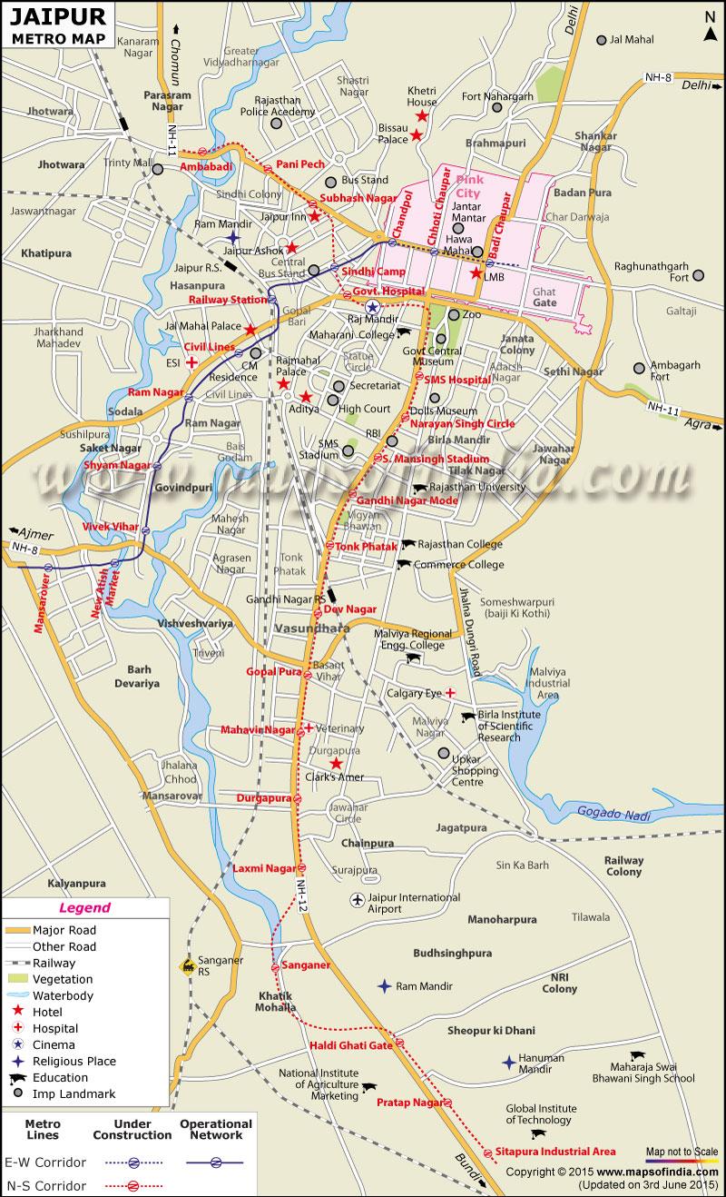 Pani Pech Jaipur Map Mapsofindia.com On Twitter: "#Jaipur Metro #Map Showing All Operational  Metro Stations And Routes. Http://T.co/Mpgiepgmgh Http://T.co/Mzwp47Bmas" /  Twitter