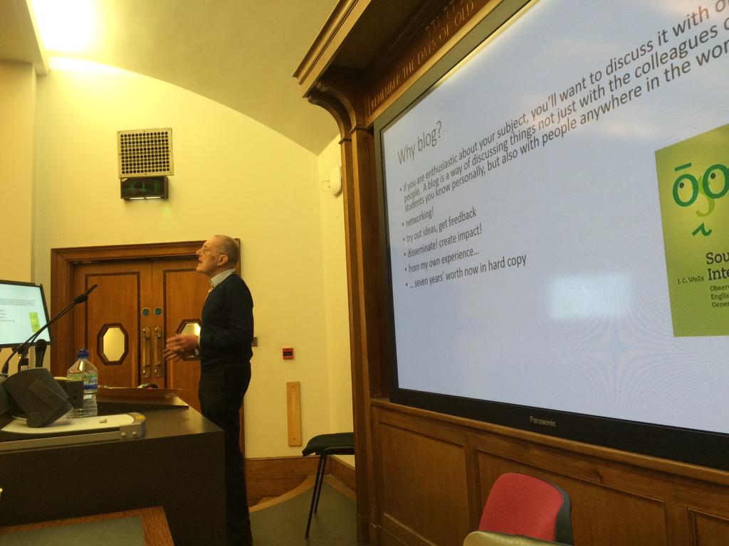 #ARTIS15UCL Blogging and networking  panel 1 John Wells