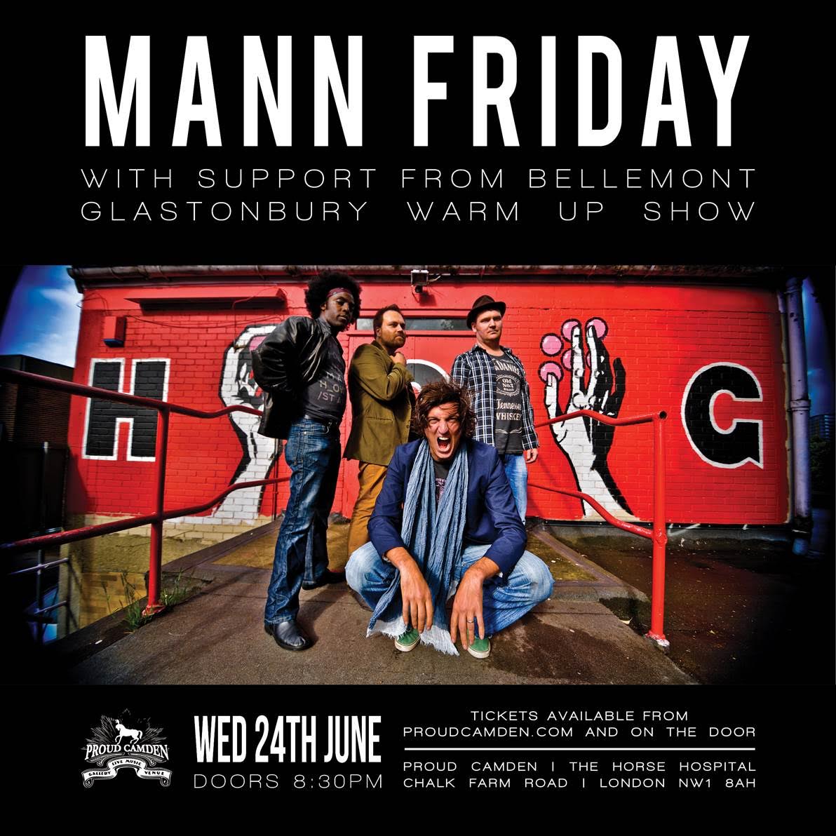 Catch <a href="/mannfriday/">Mann Friday</a> @ProudCamden next Wed 24th June for their pre-Glasto London gig. on.fb.me/1G7obOG tkts £5