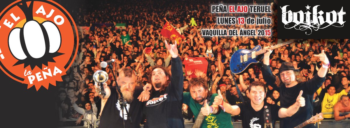 ElAjoTeruel's tweet photo. Entre todos la lían el lunes 13 Julio @BOIKOTBAND @TalcoSka @PacoBanaclocha Natxo Mrtnz @xarangaeldolar @ElAjoTeruel http://t.co/iEv2jqdVzl