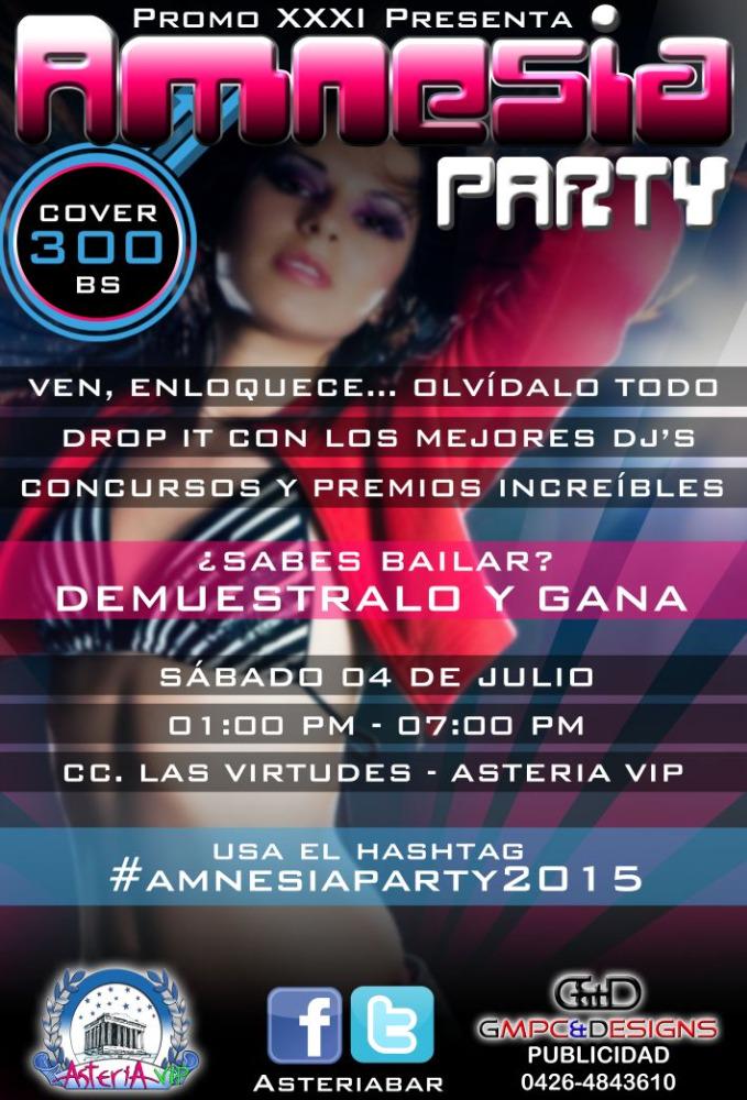 Marianalec's tweet photo. #amnesiaparty2015 no te lo pierdas! Entradas a la venta 04128337414 #AsteriaVIP http://t.co/LwYej9wrXL