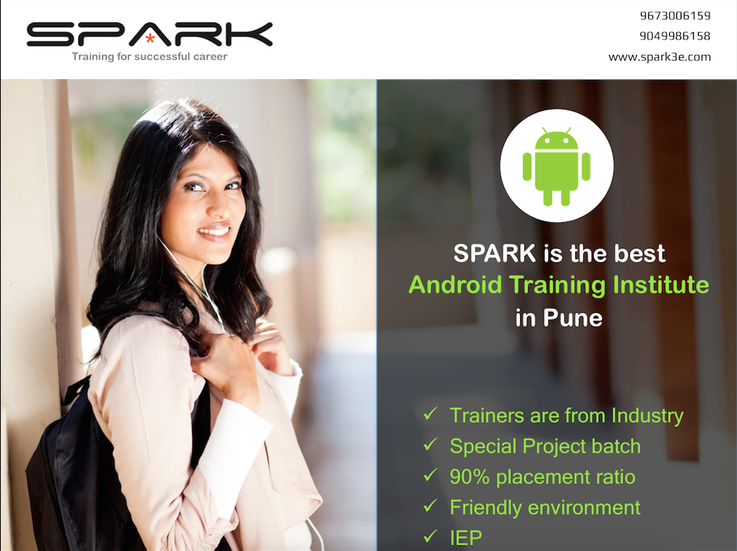 SPARK3E's tweet image. SPARK  #AndroidDevelopment #CareerProgram In #Pune spark3e.com/landing_pages/… #punejobs #ITjobs
