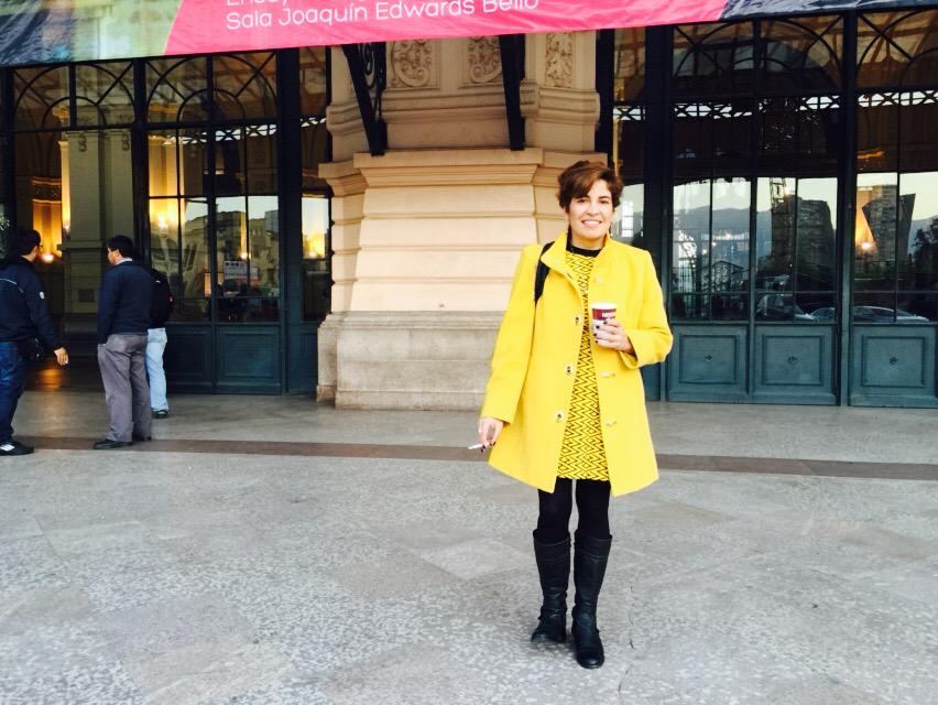 En la estación mapocho, escuchando al subsecretario de desarrollo regional.