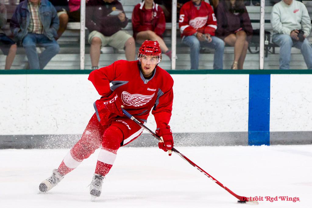 DetroitRedWings's tweet photo. UPDATE: The Detroit #RedWings today signed center Axel Holmström (@axelholma) to a three-year entry level contract. http://t.co/Zm7HdtfNzn