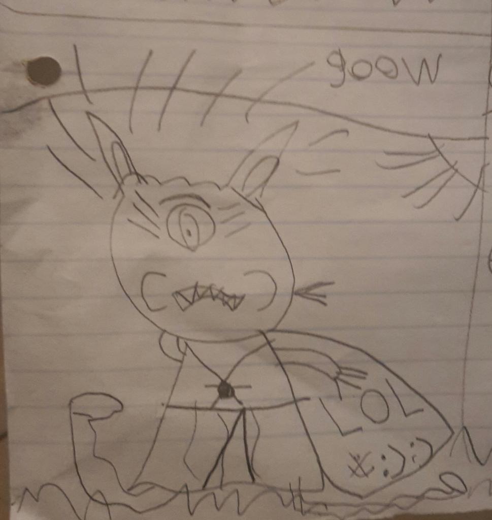 B0kk13's tweet photo. @cupcakemummy @FW_Concepts My 6 year old's enthusiastic effort; the #doodledmonsters name is Goow http://t.co/NcwideJpzj