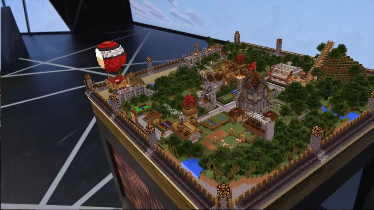 pcgamer's tweet photo. Ready for augmented reality Minecraft? It's coming to Microsoft HoloLens. http://t.co/s1jqopOM1t http://t.co/MSY1N07lQl