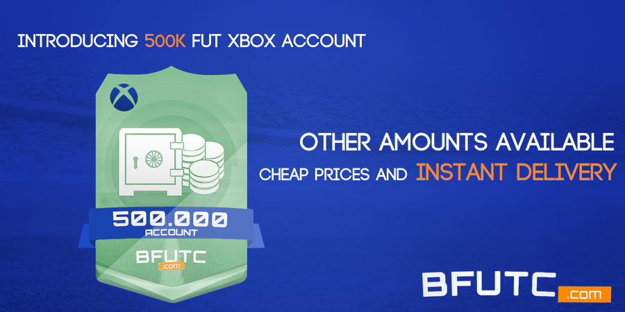 500K XBOX Fut account available now! BFUTC.com All METHODS online with instant delivery. #FUTCOINS