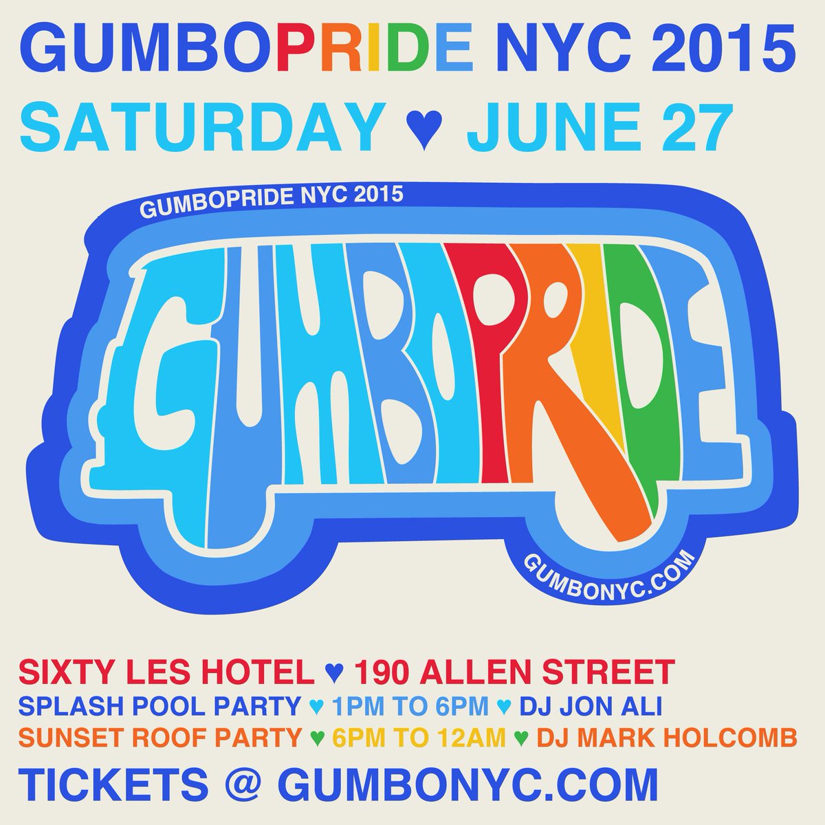 gumbonyc's tweet photo. #GUMBOPRIDE JUNE 27 @ #SIXTYles Hotel LIMITED TIX BUY NOW! http://t.co/av38v2oiMN @Jon_ALi @markholcomb @SIXTYhotels http://t.co/HQ7lwhnhMW