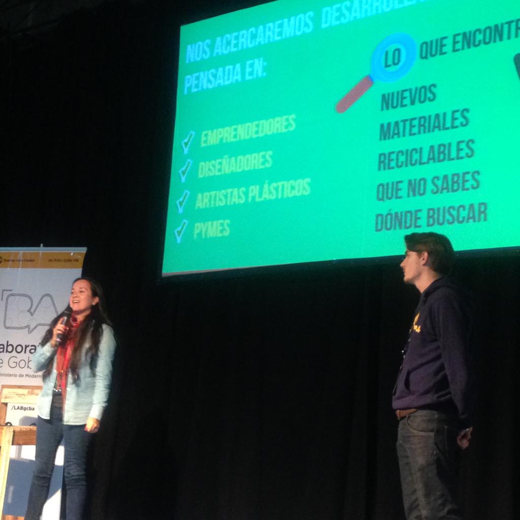 gabrielaseijo's tweet photo. Muy buena idea y enfoque de @CampanaVerdeWA en #BAHackaton .No pares @AriannaSarvag !! Cuenta regresiva a @Voslohaces http://t.co/bjAsOpjcnk