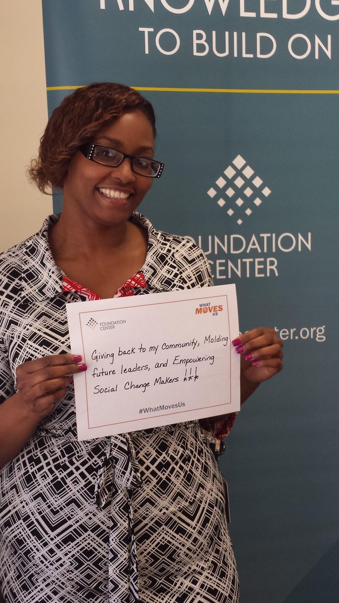 CandidDotOrg's tweet photo. FC staffer Tyeast is moved by giving back &amp; more! What moves you? #WhatMovesUs http://t.co/Pi7rdsXXm7 http://t.co/7dFOzTYMA4