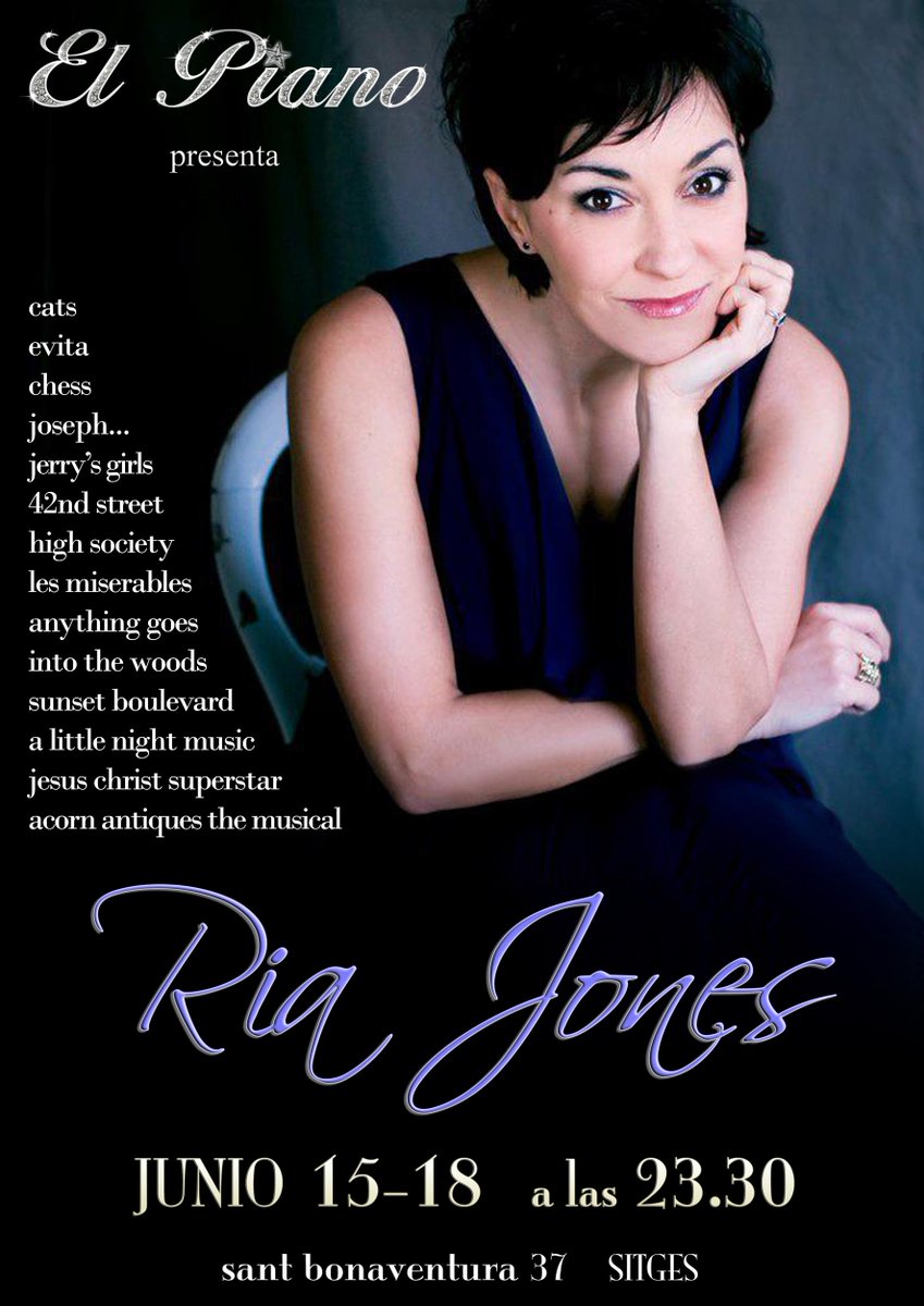 From tonight LIVE <a href="/elpianositges/">El Piano Sitges</a> - direct from the West End production of <a href="/JerrysGirlsLdn/">Jerry's Girls</a> - The wonderful @RiaJones67