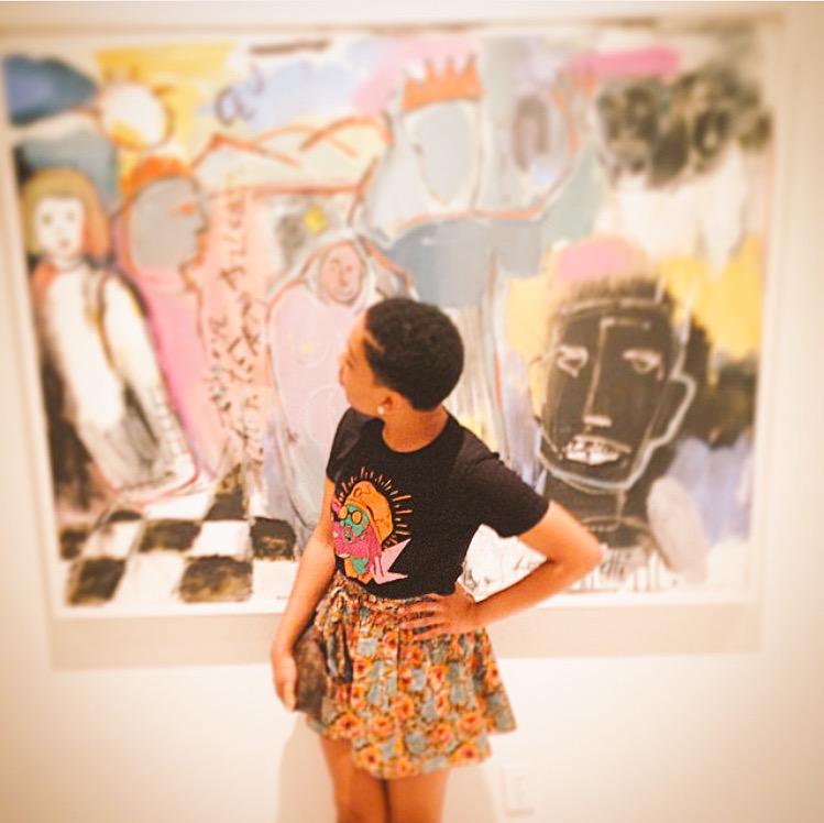 Art is life @jordantheQueen rocking <a href="/Protoje/">KingDigg</a> ancient future tee <a href="/WynwoodMiami/">Wynwood Miami</a>