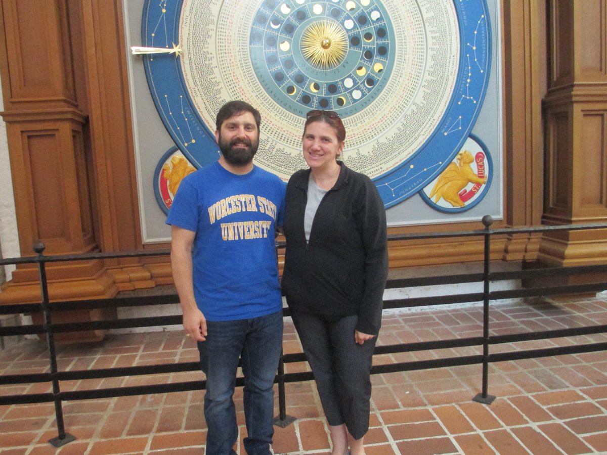 Representing <a href="/WorcesterState/">Worcester State</a> in Lubeck, Germany. <a href="/HistoryInShort/">Dr. Erika L. Briesacher</a> <a href="/WSUChemistry/">Chemistry Department</a> Beautiful Clock at St. Mary's Church