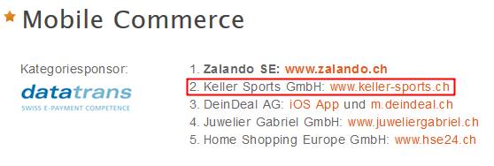 #kellersports took second place in the Swiss E-Commerce Award 2015! bit.ly/1FWScRX

#kellersports #award