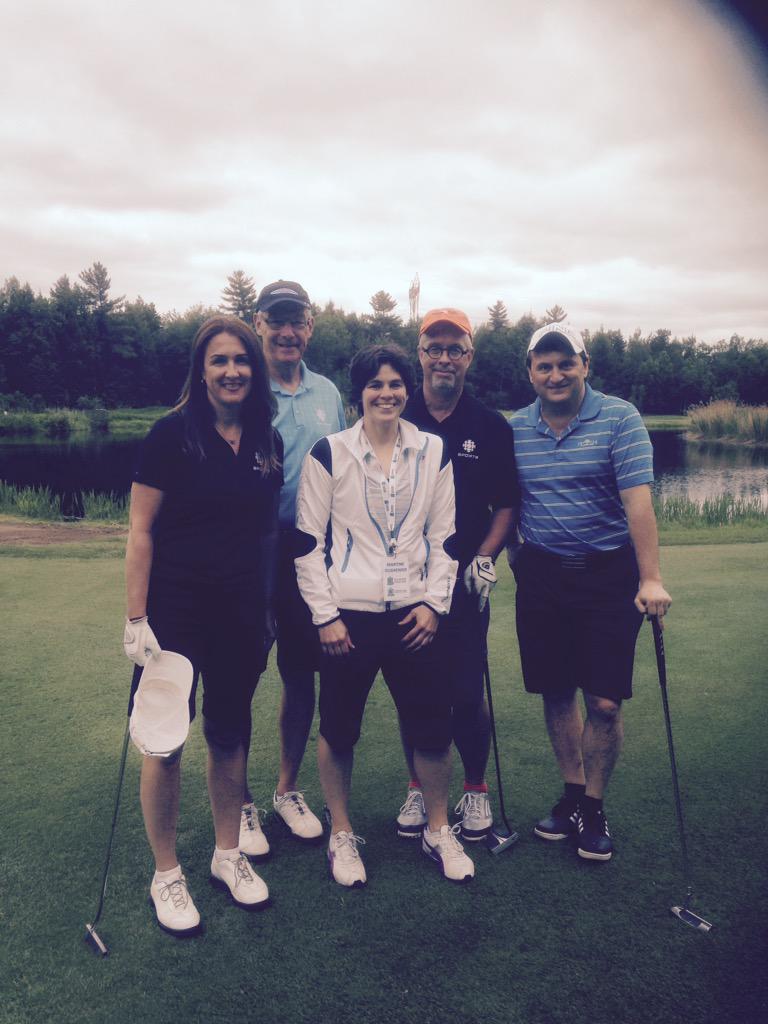 Au tournoi de #golffse avec <a href="/RC_Sports/">Radio-Canada Sports</a>. Bonne journée!!!