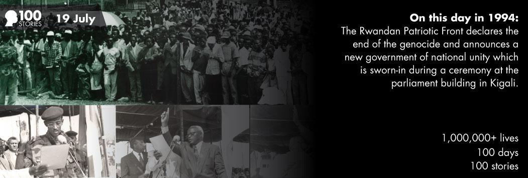 Today in 1994: The new Government of National Unity is sworn in at the Parliament of #Rwanda in Kigali.  #Kwibuka24