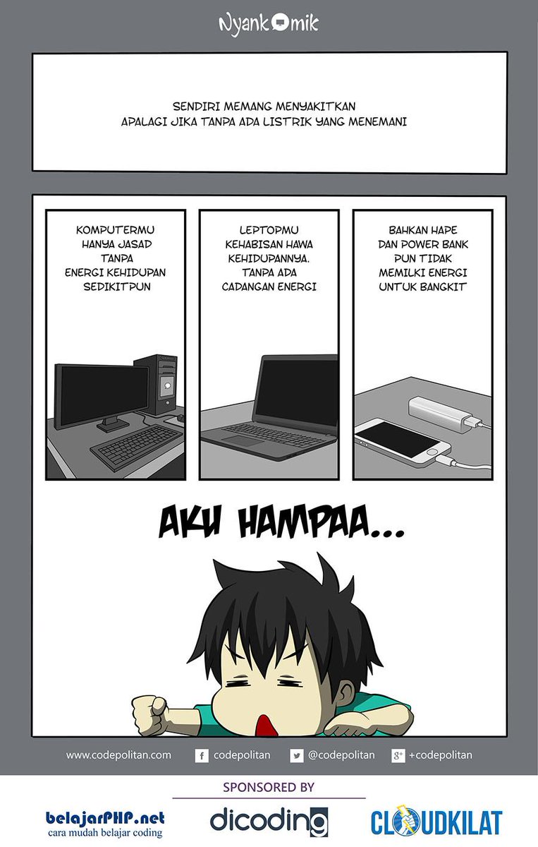 codepolitan's tweet photo. Hampa tanpa ada kamu di sisi.

http://t.co/JS9L06oNYv

#nyankomik cc : @nengbillaa @willydwi77 @ap13p @dienius http://t.co/gTnkUlp8YA