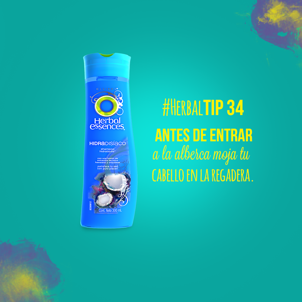 Sigue este #HerbalTip para evitar que el cloro haga de las suyas y provoque resequedad en tu cabello ;) #Hidradisíaco