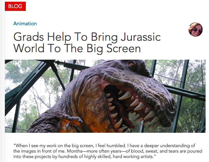 AiVancouver's tweet photo. Grads Help to Bring #JurassicWorld to the BigScreen http://t.co/fhD3a1Xtsk #AiVancouver #3DModeling @Art_Institutes http://t.co/fv0mHzfmjc