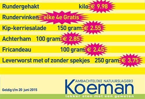 Onze aanbiedingen voor deze week: #rundergehakt #rundervinken #achterham #fricandeau #leverworst #kipkerriesalade