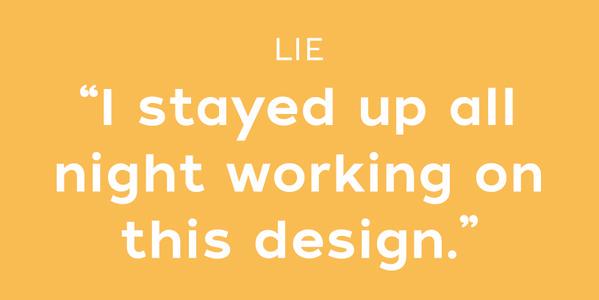 AIGAdesign's tweet image. Ever used this one?
"20 lies #designers tell their clients: creativemarket.com/blog/2015/06/0… @CreativeMarket"