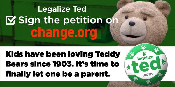 LegalizeTed's tweet image. If you've ever loved a teddy bear, you owe it to your furry friend to #LegalizeTed. LegalizeTed.com
