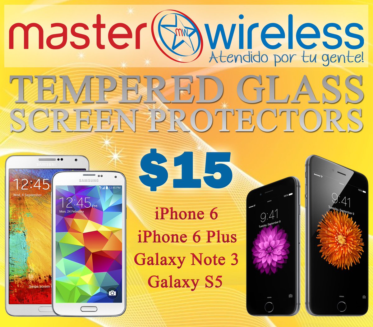 Master_Wireless's tweet photo. Give your phone the best protection possible with a #TemperedGlassScreenProtector only $15 at #MasterWireless! http://t.co/FVtC9hJUth