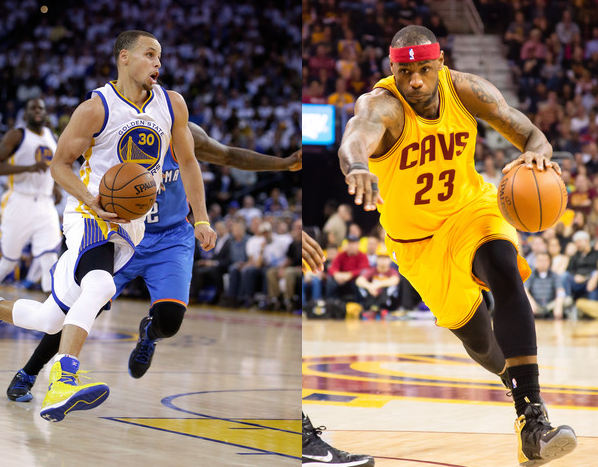 SportsGeniusRG's tweet photo. LeBron &amp; Curry duke it out on the court in the #NBAFinals, but who wins the name drop battle?

http://t.co/ysOqrcdkxp http://t.co/peRQ1W9qHP