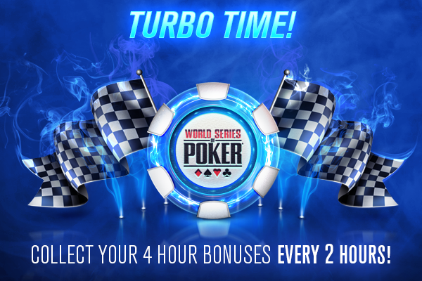 WSOP_Game's tweet photo. ⚡ TURBO TIME! ⚡ Collect your free chips bonus every 2 hours!

RT for Chips ⏩ http://t.co/y3eN66tN0s http://t.co/tmgPf8lhD1