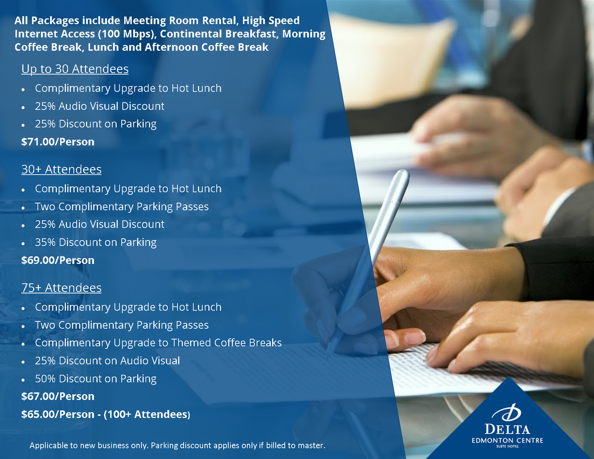 DeltaEdmontonCS's tweet photo. Does your organization have a meeting or an event coming up? Book before August 31st at DEC and SAVE! #meetingmondays http://t.co/2lnoncPZrZ