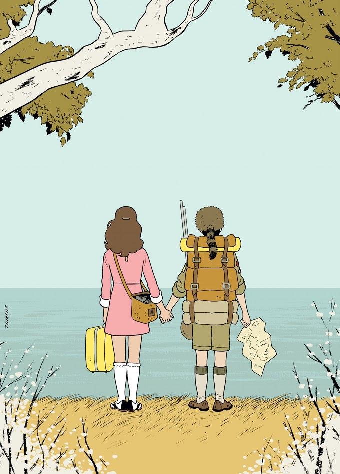 Film4's tweet photo. Love this Moonrise Kingdom illustration by American cartoonist Adrian Tomine: http://t.co/RtWG8sWN54 http://t.co/mU8ekOYOBa