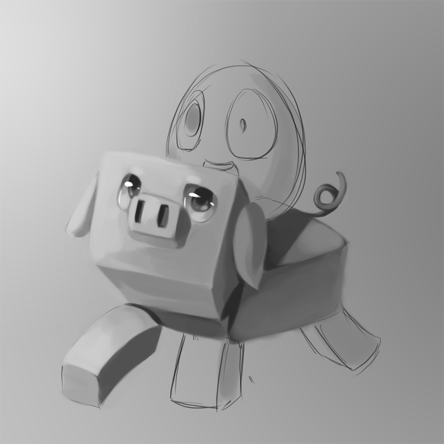 binoftweets's tweet photo. Was wondering how minecraft pictures would look in my style, well I don't think it's that bad so far C: http://t.co/XMvSjRKaQb
