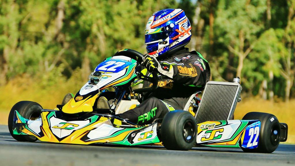 JC_Kart's tweet image. @FaintJason on his way to victory last Saturday at Ipswich in KZ. #JCKart