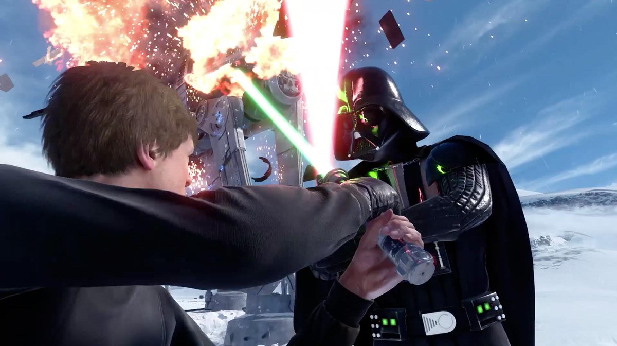 GameSpot's tweet image. Watch the Star Wars: Battlefront #E32015 gameplay trailer! #GameSpotE3 l.gamespot.com/1HLWvV4