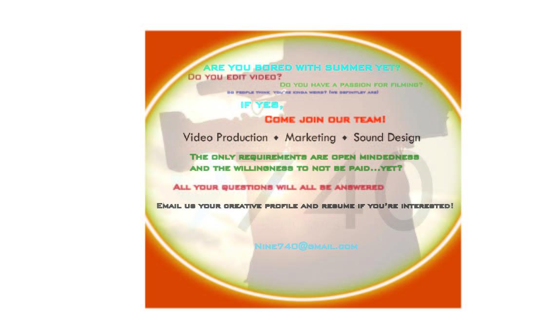 NineSeven40's tweet image. We are looking for driven individuals to join Nine740! If your passion is creativity, give us a call! #inspire