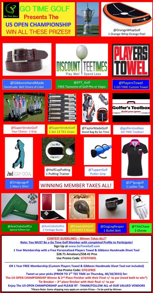 U.S. Open Contest GO TIME!
Thank You Vendors for your Support!!
RT &amp; Go!
#USOpen #GolfContest 
Enjoy &amp; Good Luck!!