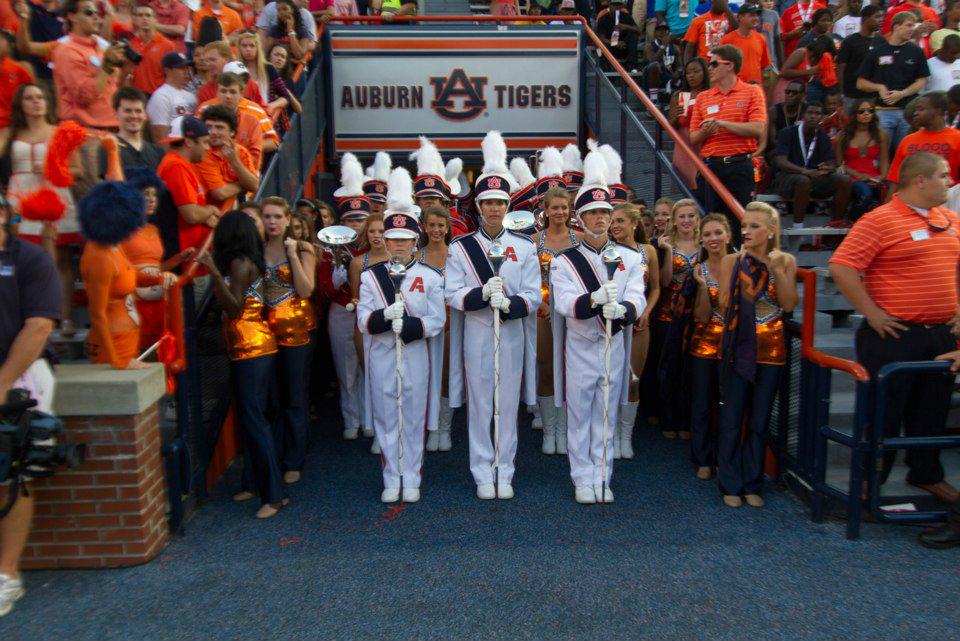 Our #MondayMarch continues w the pregame entrance of the @AUMB. Spike your mace and watch here facebook.com/collegemarching